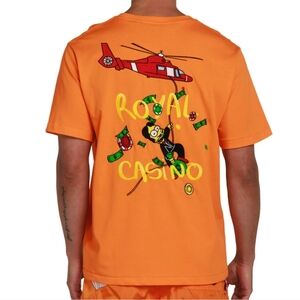 BAIN DE MER Royal Casino Graphic LUXURY RESORT WEAR Orange Men’s T-Shirt